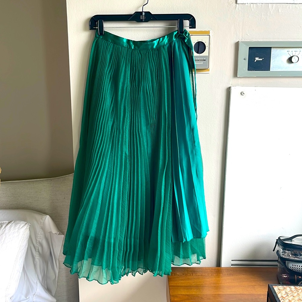 H&M Trend Pleated Tulle wrap midi skirt